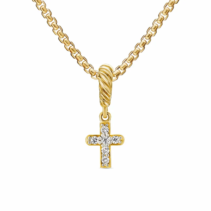 Classic And Modern Jewelry Styles On Sale Micro Pave Cross Enhancer  0.04