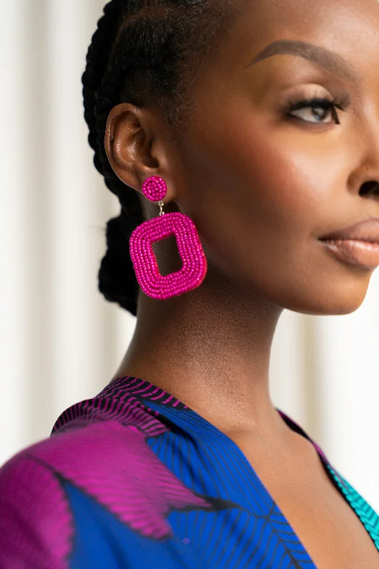 Affordable Gold-Plated Jewelry For Modern Fashion FREDA EARRINGS in PINK