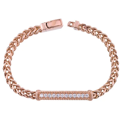 Get Your Favorite Jewelry At The Best Price Diamond Bar Bracelet in 14K Rose Gold