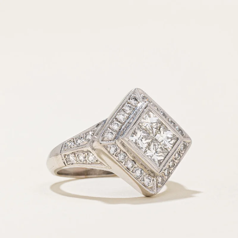 Jewelry Sale Bonanza – Grab Your Sparkle Now Diamond Cocktail Ring | 1.50ctw | SZ 5.25 |