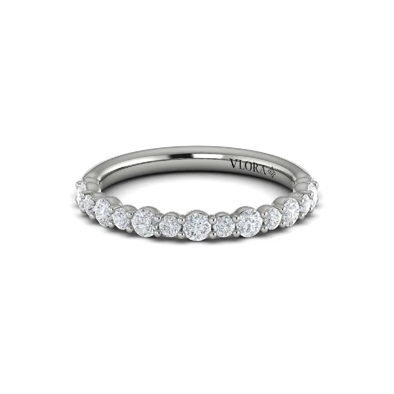 Classic And Modern Jewelry Styles On Sale Diamond Graduated Band in 14K White Gold