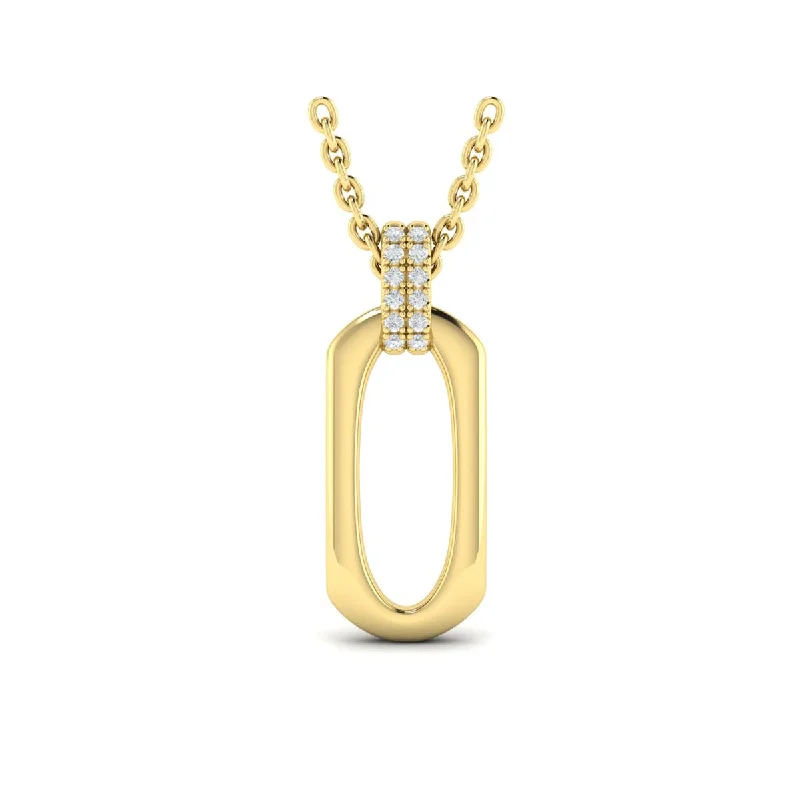 Upgrade Your Jewelry Collection For Less Diamond Open Drop Necklace in 14K Yellow Gold Upgrade Your Jewelry Collection For Less Diamond Open Drop Necklace in 14K Yellow Gold