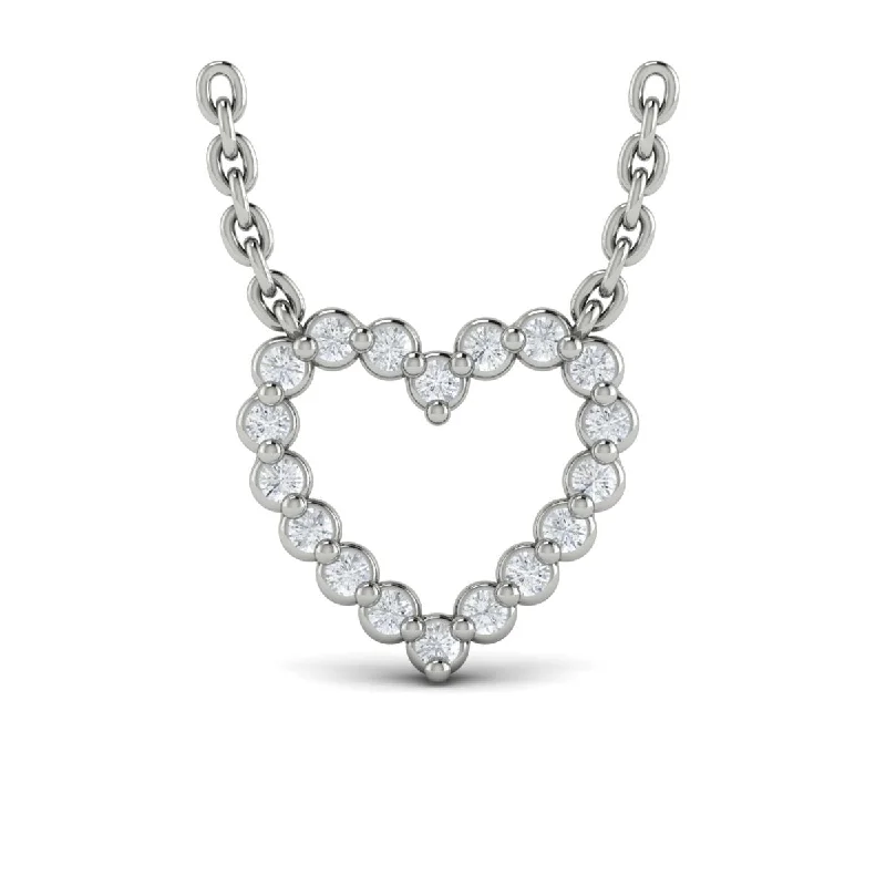 Best Jewelry Sale Prices – Limited-Time Offer Diamond Open Heart Necklace in 14K White Gold Best Jewelry Sale Prices – Limited-Time Offer Diamond Open Heart Necklace in 14K White Gold