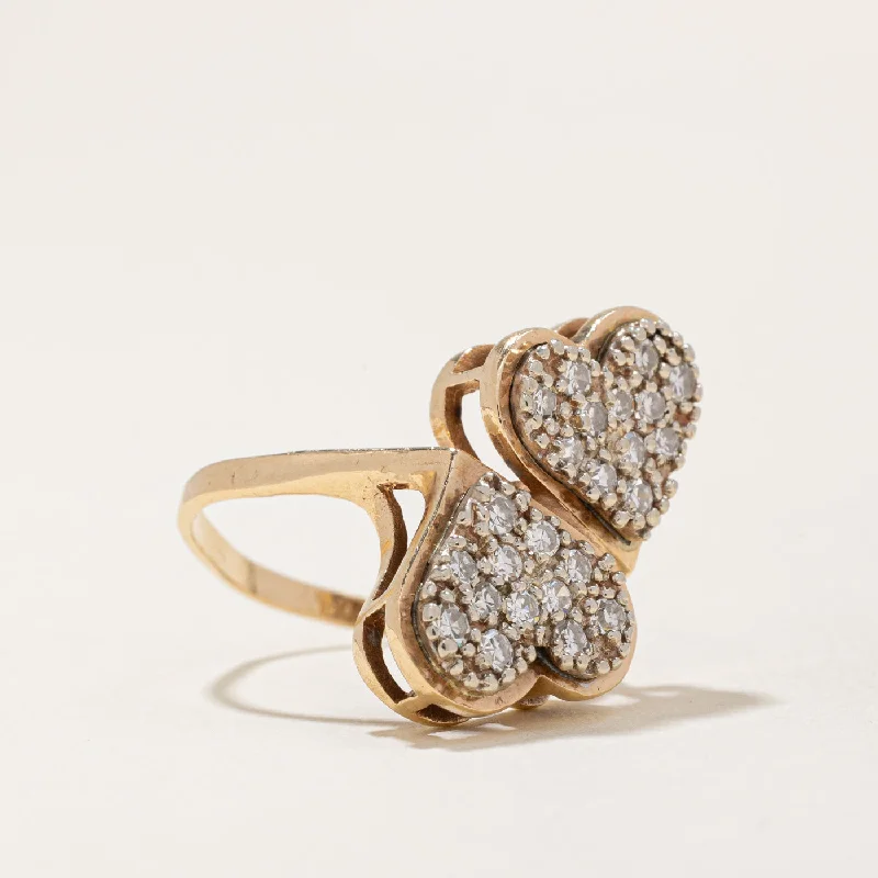 Accessorize For Less – Luxury Jewelry At Affordable Prices Diamond Twin Heart Ring | 0.40ctw | SZ 5.75 |