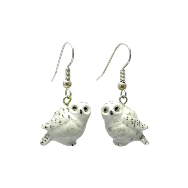 Exclusive Online Jewelry Sale – Don't Wait Snowy Owl Porcelain Earrings