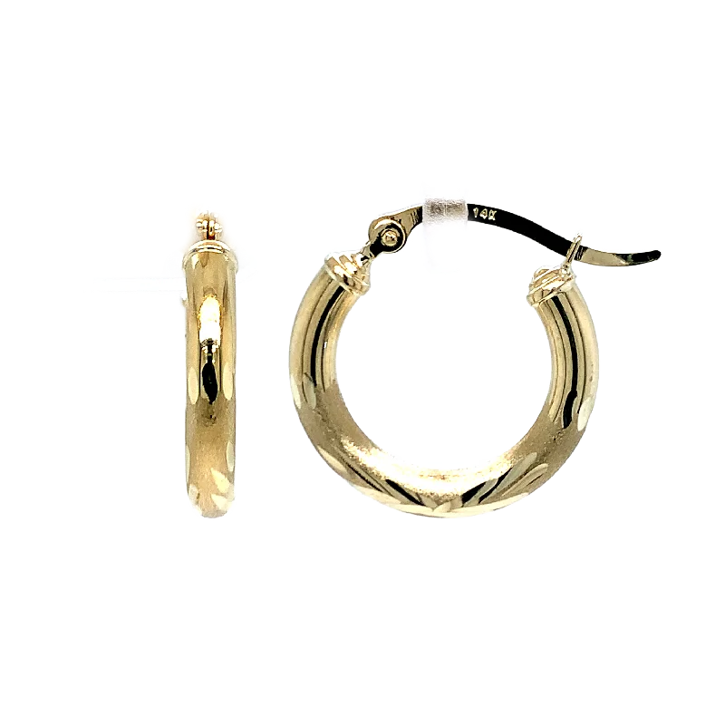 Final Call For Exquisite Jewelry At Reduced Rates 14K Yellow Gold Small Hoop