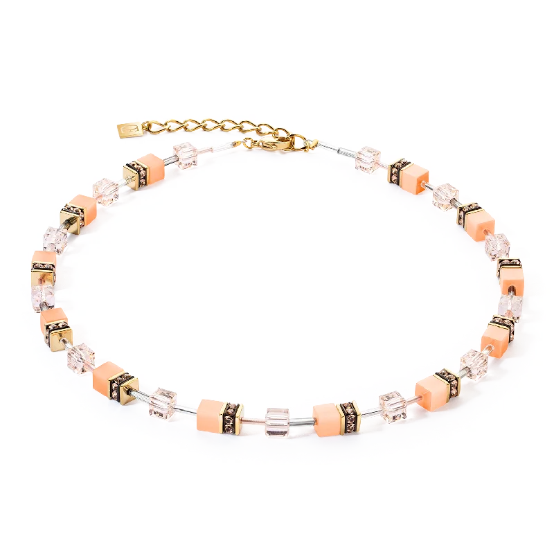 Grab Your Favorite Jewelry At The Lowest Prices GeoCUBE® Iconic Mono Gold necklace Apricot Crush