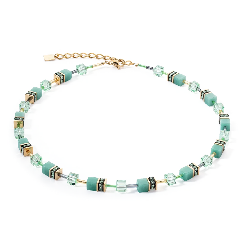 Elegant Jewelry, Exclusive Prices – Shop Now GeoCUBE® Iconic Mono Gold necklace green