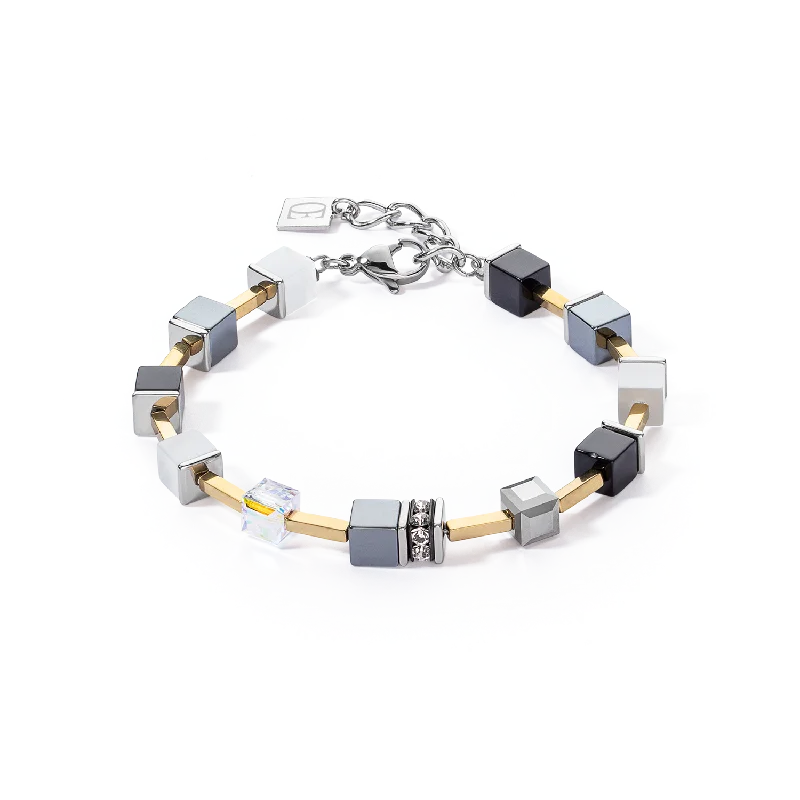 Adjustable Charm Bracelets For A Perfect Fit GeoCUBE® Iconic Pure Bracelet Black