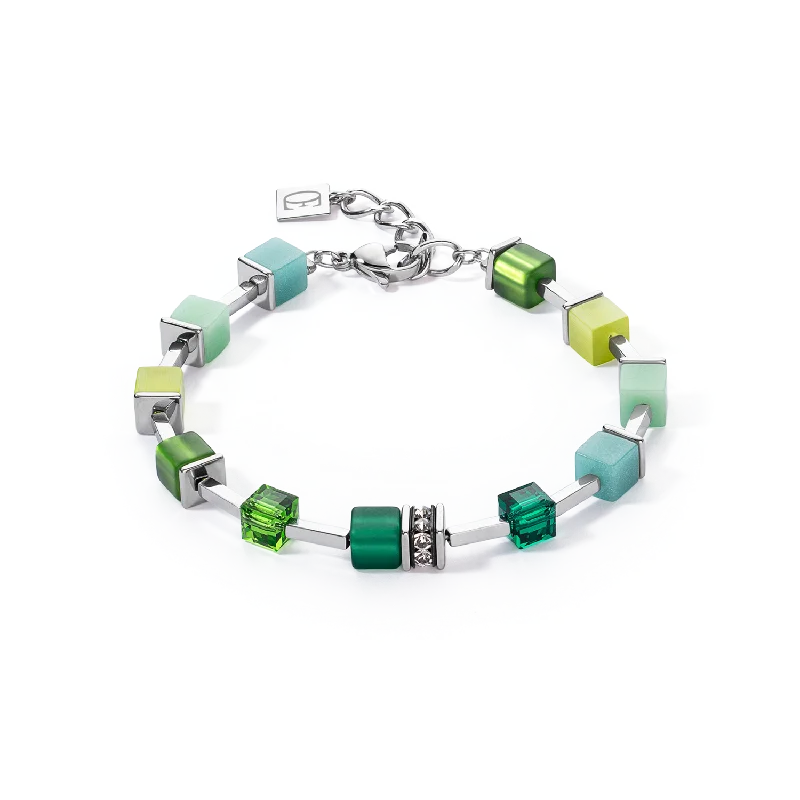 Eco-Friendly Sustainable Jewelry For Conscious Buyers GeoCUBE® Iconic Pure Bracelet Green