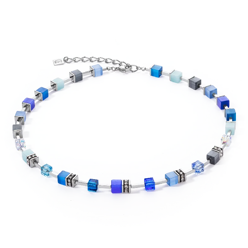 Luxury Handcrafted Jewelry For Elegant Looks GeoCUBE® Iconic Pure Necklace Blue