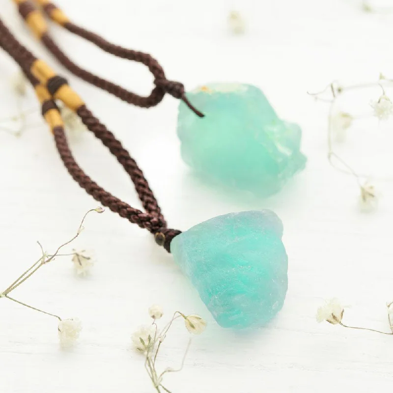 Special Deals On Handcrafted And Designer Jewelry Summer Daze Raw Fluorite Necklace