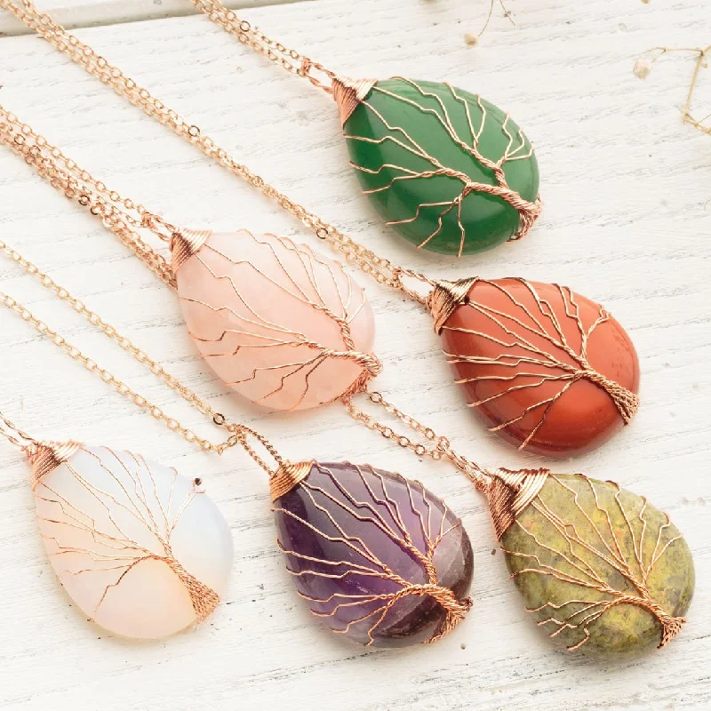 Elegant Jewelry, Exclusive Prices – Shop Now Handmade Tree Of Life Wishes Necklace