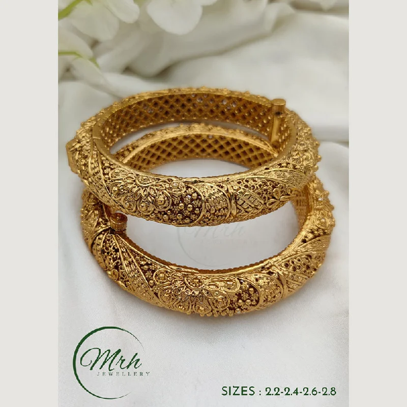 Jewel Addiction Copper Gold Plated Bangles Set