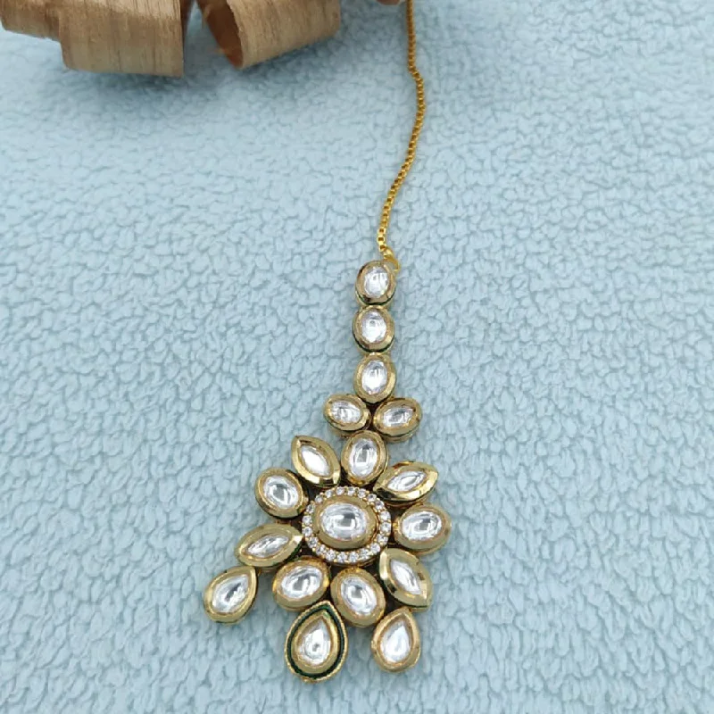 Elegant Jewelry Pieces At Unbelievable Prices Jewel Addiction Gold Plated Polki Kundan Mangtikka