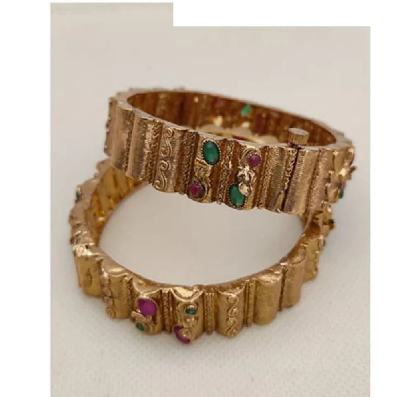Luxury Meets Affordability – Jewelry Sale Now Live Jewel Addiction Gold Plated Pota Stone Openable Bangles Set Luxury Meets Affordability – Jewelry Sale Now Live Jewel Addiction Gold Plated Pota Stone Openable Bangles Set