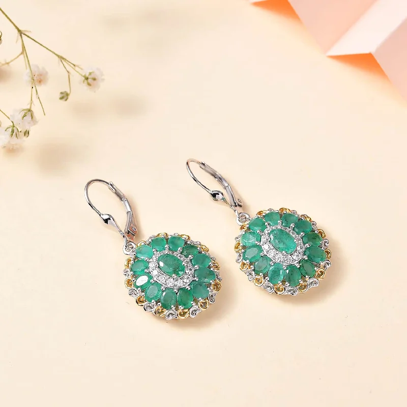 Gorgeous Jewelry, Limited-Time Savings Emerald Floral Earrings
