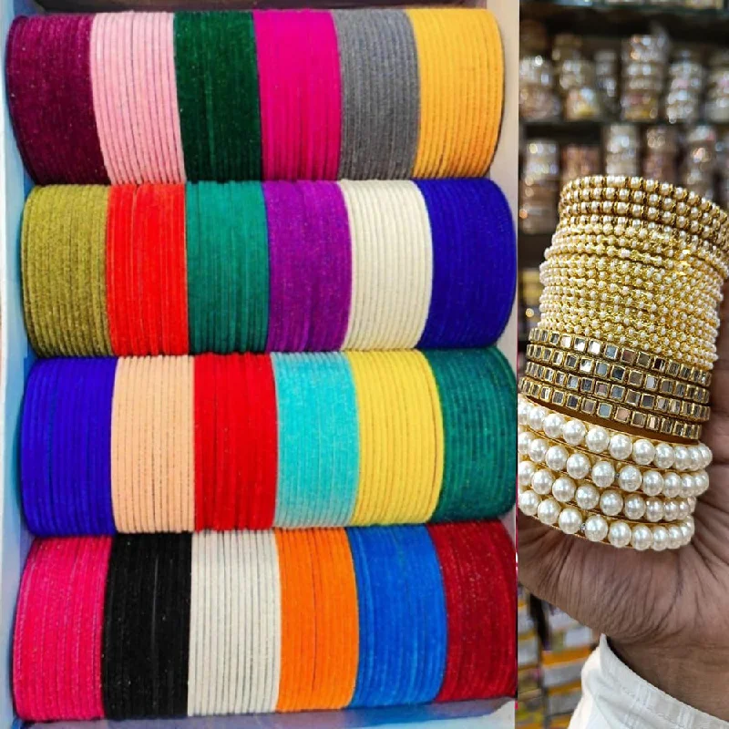 Celebrate With Sparkle – Jewelry Sale Now Live Kavita Art Gold Plated Kundan Velvet Bangles Set Celebrate With Sparkle – Jewelry Sale Now Live Kavita Art Gold Plated Kundan Velvet Bangles Set