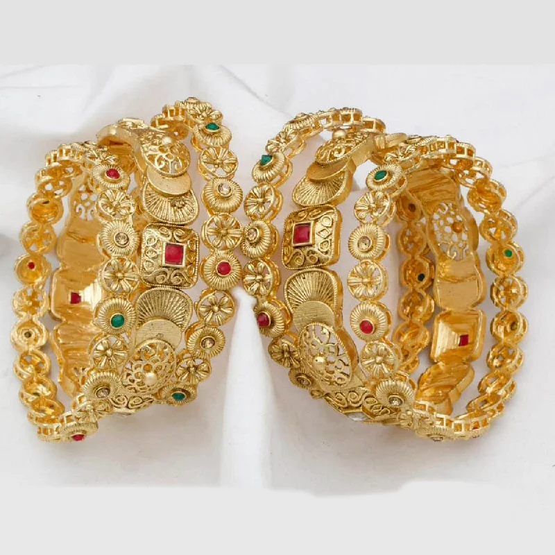 Get Your Favorite Jewelry At The Best Price Kavita Art Gold Plated Pota Stone Bangles Set Get Your Favorite Jewelry At The Best Price Kavita Art Gold Plated Pota Stone Bangles Set
