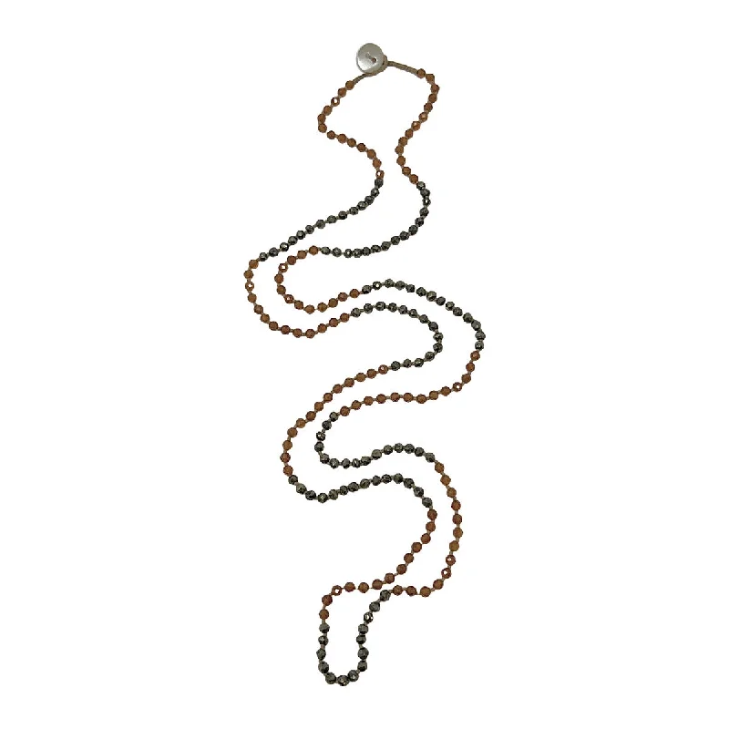 Eco-Friendly Sustainable Jewelry For Conscious Buyers Lena Skadegard Hessonite and Pyrite Necklace Eco-Friendly Sustainable Jewelry For Conscious Buyers Lena Skadegard Hessonite and Pyrite Necklace