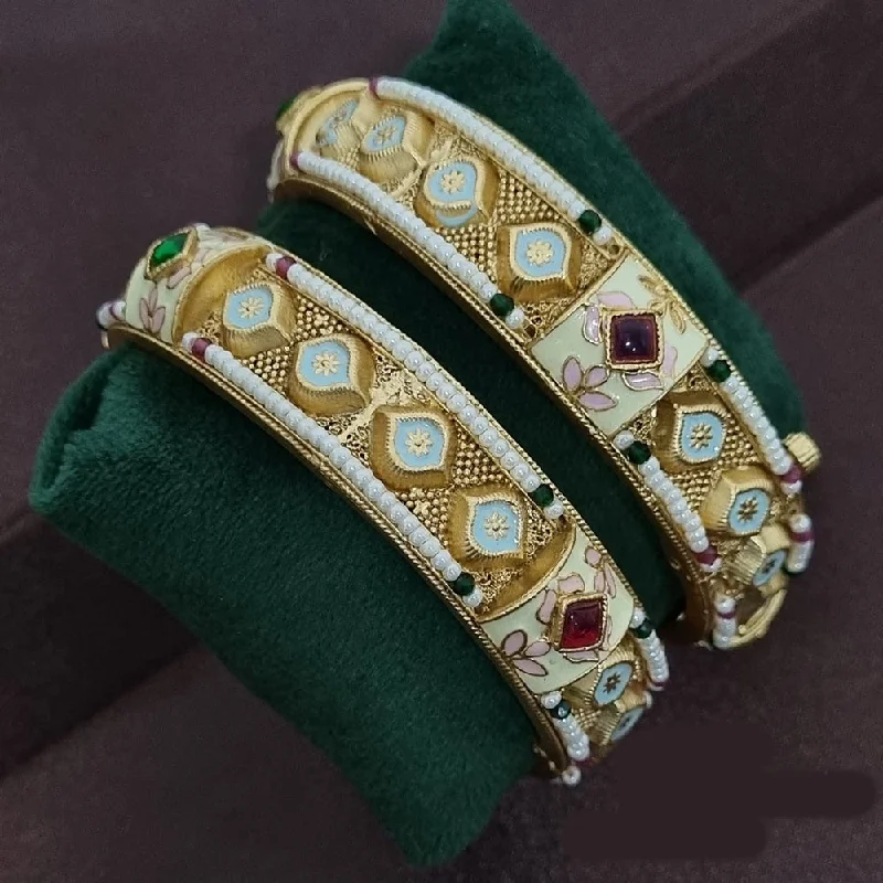 Personalized Jewelry Sale – Unique Pieces At Great Prices Lucentarts Jewellery Gold Plated Kundan Stone And Meenakari Openable Bangles Set Personalized Jewelry Sale – Unique Pieces At Great Prices Lucentarts Jewellery Gold Plated Kundan Stone And Meenakari Openable Bangles Set