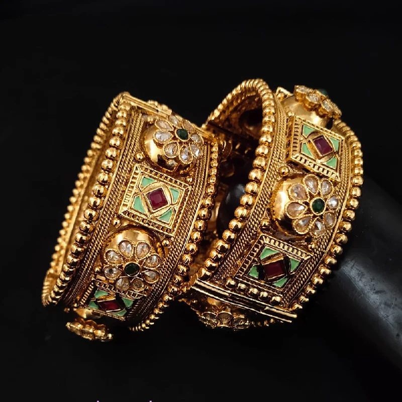 Trending Jewelry Now Available At Exclusive Prices Lucentarts Jewellery Gold Plated Meenakari Openable Bangles Set Trending Jewelry Now Available At Exclusive Prices Lucentarts Jewellery Gold Plated Meenakari Openable Bangles Set