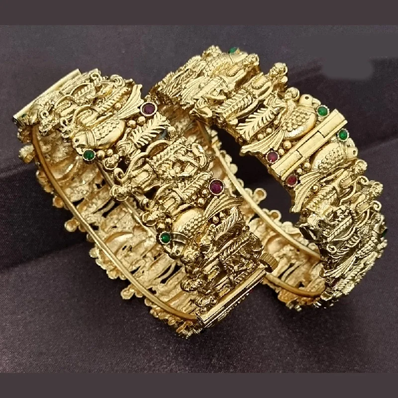 Flash Sale On Stunning Jewelry – Don't Miss Out Lucentarts Jewellery Gold Plated Pota Stone Openable Bangles Set Flash Sale On Stunning Jewelry – Don't Miss Out Lucentarts Jewellery Gold Plated Pota Stone Openable Bangles Set