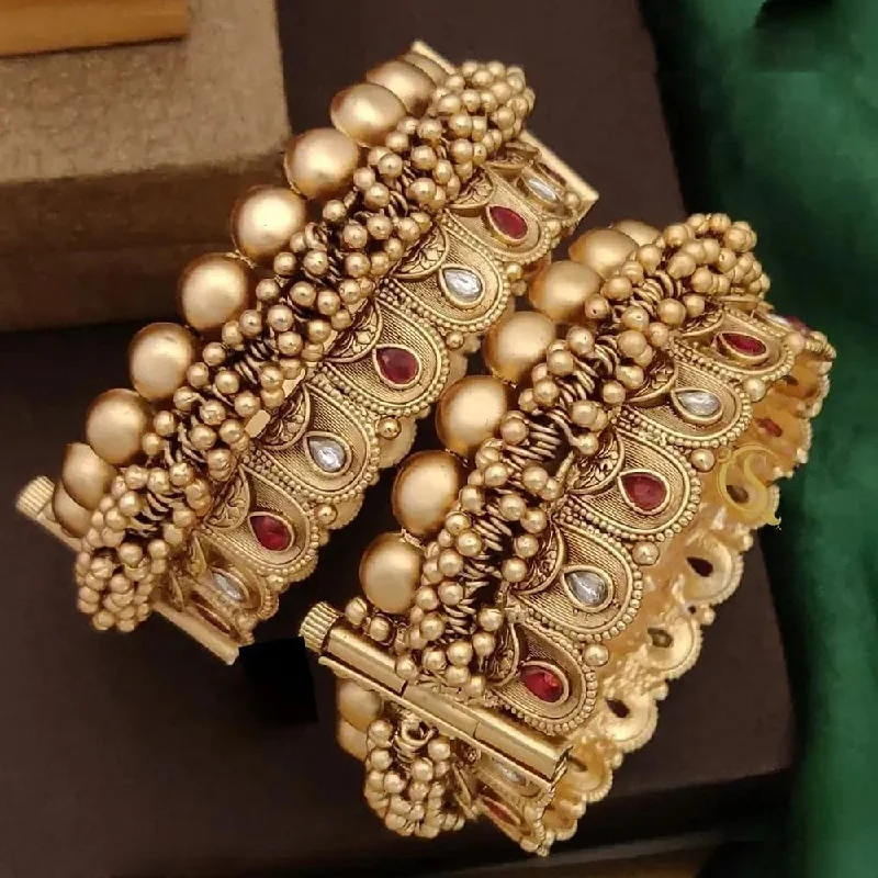 Exclusive Jewelry Sale – Sparkle For Less Lucentarts Jewellery Gold Plated Pota Stone Openable Bangles Set Exclusive Jewelry Sale – Sparkle For Less Lucentarts Jewellery Gold Plated Pota Stone Openable Bangles Set