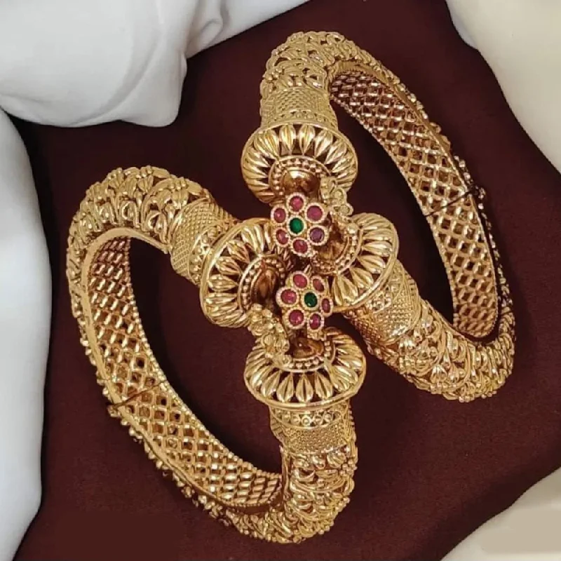 Shop Dazzling Jewelry With Special Promotional Discounts Lucentarts Jewellery Gold Plated Pota Stone Openable Bangles Set Shop Dazzling Jewelry With Special Promotional Discounts Lucentarts Jewellery Gold Plated Pota Stone Openable Bangles Set