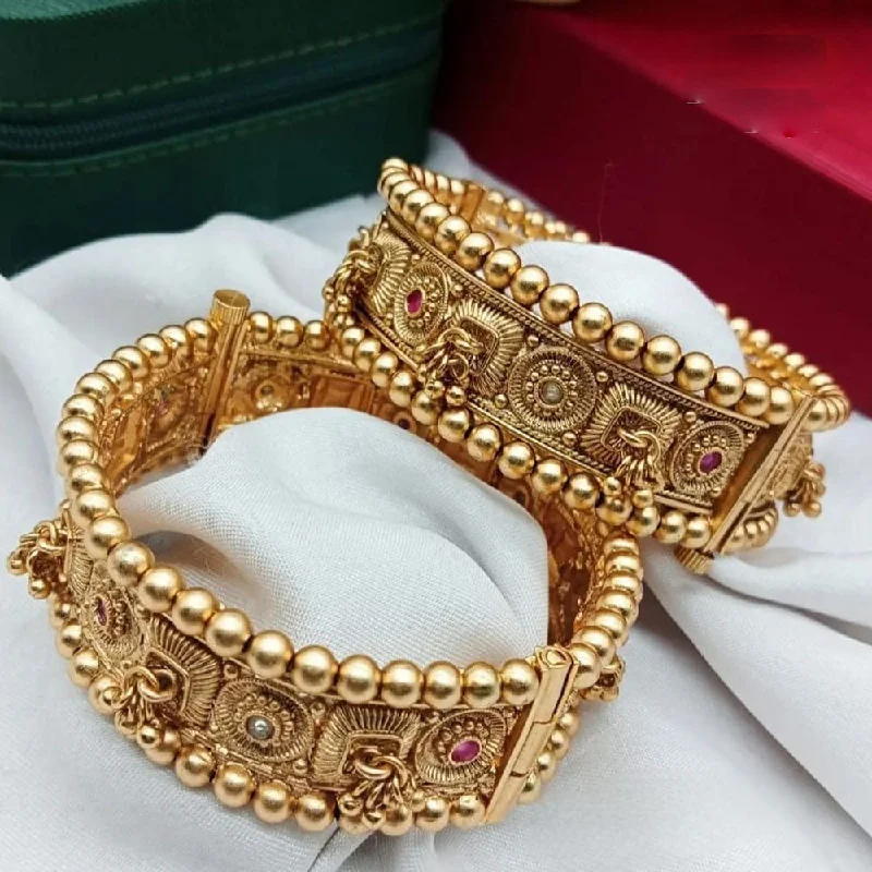 Trending Jewelry Now At Unbeatable Prices Lucentarts Jewellery Gold Plated Pota Stone Openable Bangles Set Trending Jewelry Now At Unbeatable Prices Lucentarts Jewellery Gold Plated Pota Stone Openable Bangles Set