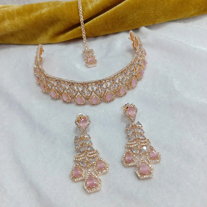 Discounted Jewelry For A Glamorous Look Manisha Jewellery American Diamond Necklace Set