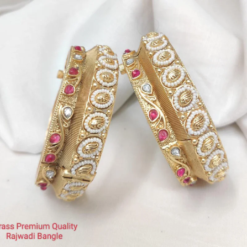 Manisha Jewellery Gold Plated Brass Openable Bangles Set