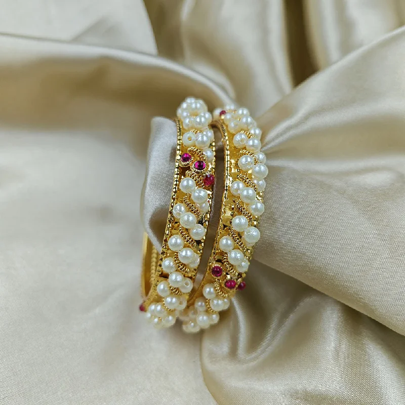 Seasonal Jewelry Sale – Upgrade Your Collection Manisha Jewellery Gold Plated Pearl Bangles Set Seasonal Jewelry Sale – Upgrade Your Collection Manisha Jewellery Gold Plated Pearl Bangles Set