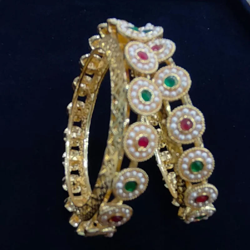 Timeless Elegance At Unbelievable Discounts Manisha Jewellery Gold Plated Pearl Bangles Set Timeless Elegance At Unbelievable Discounts Manisha Jewellery Gold Plated Pearl Bangles Set