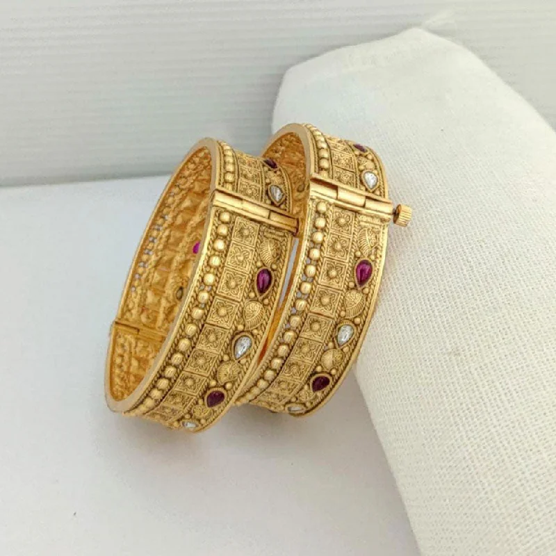 Get Ready To Sparkle – Special Jewelry Discounts Manisha Jewellery Kundan Stone Gold Plated Bangles Set Get Ready To Sparkle – Special Jewelry Discounts Manisha Jewellery Kundan Stone Gold Plated Bangles Set