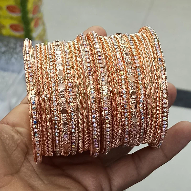 Get Ready To Sparkle – Special Jewelry Discounts Manisha Jewellery Rose Gold Plated Bangles Set Get Ready To Sparkle – Special Jewelry Discounts Manisha Jewellery Rose Gold Plated Bangles Set