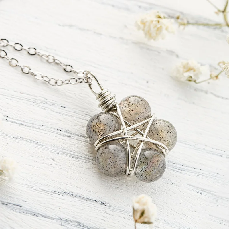 Exclusive Jewelry Sale – Shine For Less Moonstone Pentagram Necklace