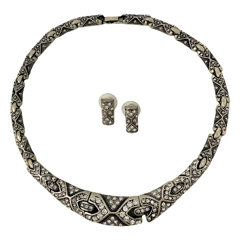 The Perfect Jewelry Piece At The Perfect Discount New Cubic Zirconia Necklace and Earring Set