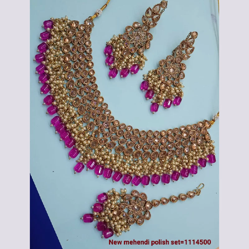 Your Dream Jewelry At Dream Prices Padmawati Bangles Gold Plated Crystal Stone Necklace Set Your Dream Jewelry At Dream Prices Padmawati Bangles Gold Plated Crystal Stone Necklace Set