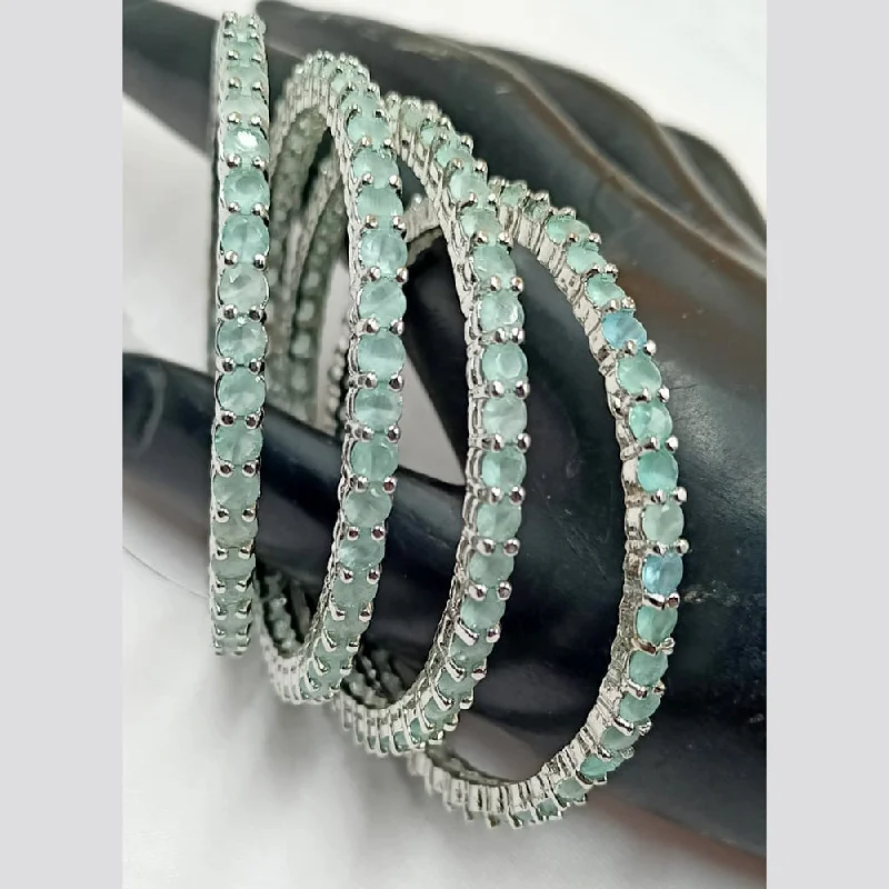 Trending Jewelry Styles Now At Limited-Time Discounts Padmawati Bangles Silver Plated Crystal Bangles Set Trending Jewelry Styles Now At Limited-Time Discounts Padmawati Bangles Silver Plated Crystal Bangles Set