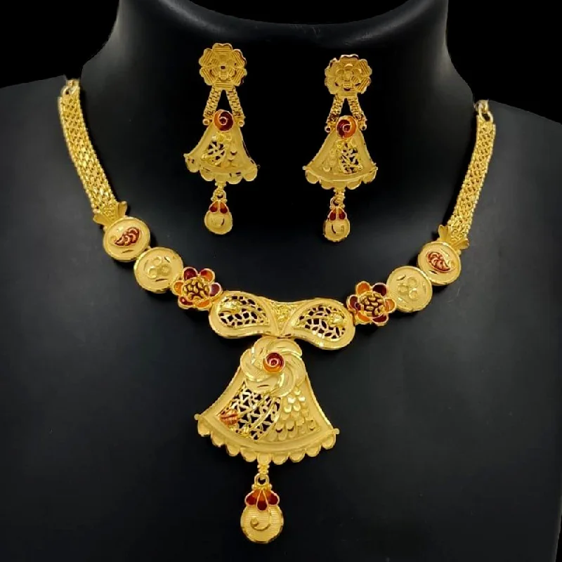 Discounted Jewelry For A Glamorous Look Pari Art Jewellery Forming Gold Necklace Set