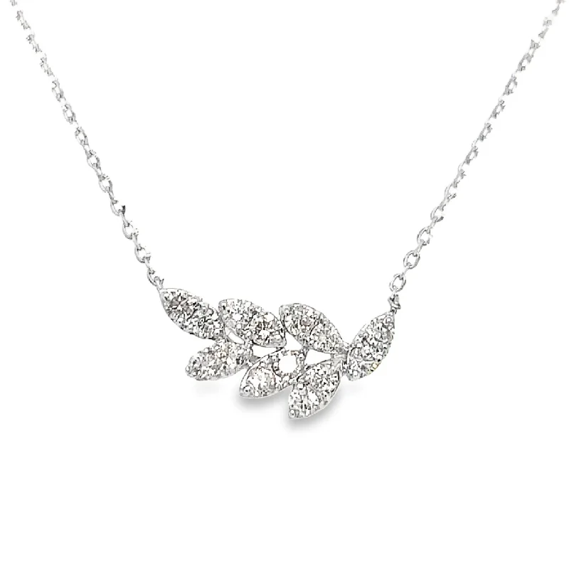 Flash Sale On Elegant Jewelry – Don't Miss Out 14K White Gold Diamond Leaf Necklace Flash Sale On Elegant Jewelry – Don't Miss Out 14K White Gold Diamond Leaf Necklace