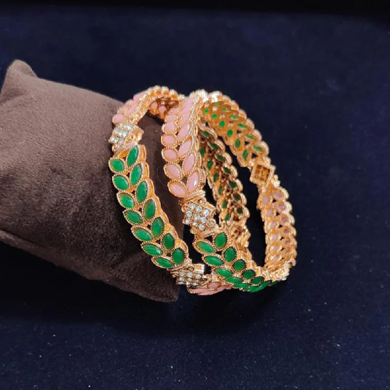 Everyday Jewelry Essentials Now On Sale Pooja Bangles Gold Plated Austrian Stone Bangles Set Everyday Jewelry Essentials Now On Sale Pooja Bangles Gold Plated Austrian Stone Bangles Set