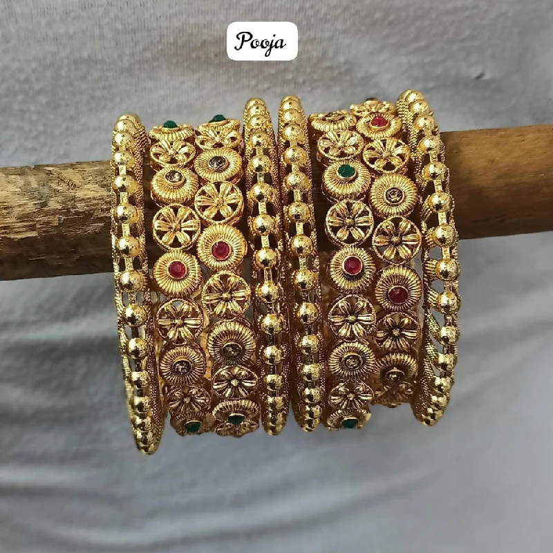 Don't Miss These Dazzling Jewelry Discounts Pooja Bangles Gold Plated Bangle Set