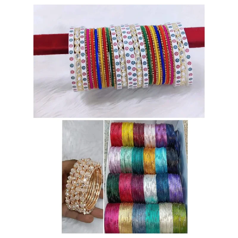 Sparkle For Less – Shop Our Limited-Time Jewelry Deals Pooja Bangles Gold Plated Combo Bangles Set (Assorted Color) Sparkle For Less – Shop Our Limited-Time Jewelry Deals Pooja Bangles Gold Plated Combo Bangles Set (Assorted Color)