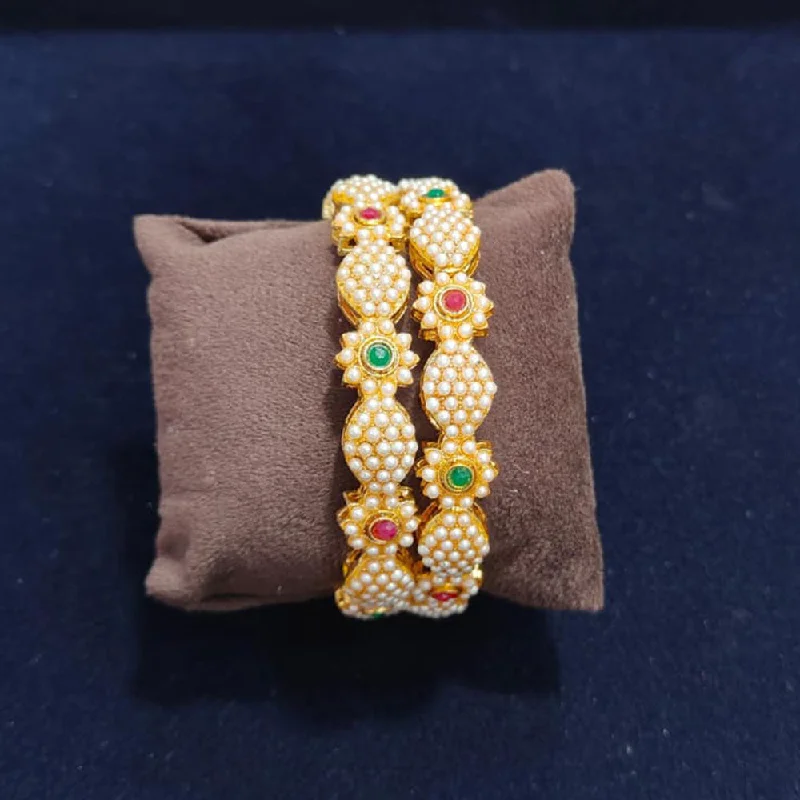 Shop High-Quality Jewelry At Jaw-Dropping Discounts Pooja Bangles Gold Plated Crystal Stone And Pearls Bangles Set Shop High-Quality Jewelry At Jaw-Dropping Discounts Pooja Bangles Gold Plated Crystal Stone And Pearls Bangles Set