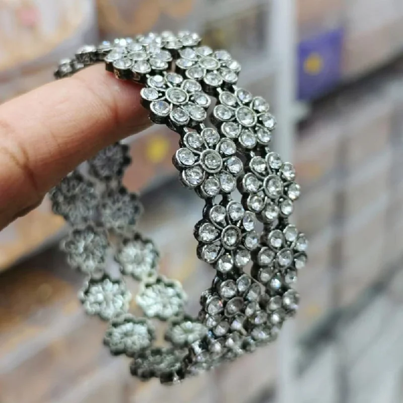 Elegant Jewelry Pieces At Unbelievable Prices Pooja Bangles Silver Plated Austrian Bangles Set Elegant Jewelry Pieces At Unbelievable Prices Pooja Bangles Silver Plated Austrian Bangles Set