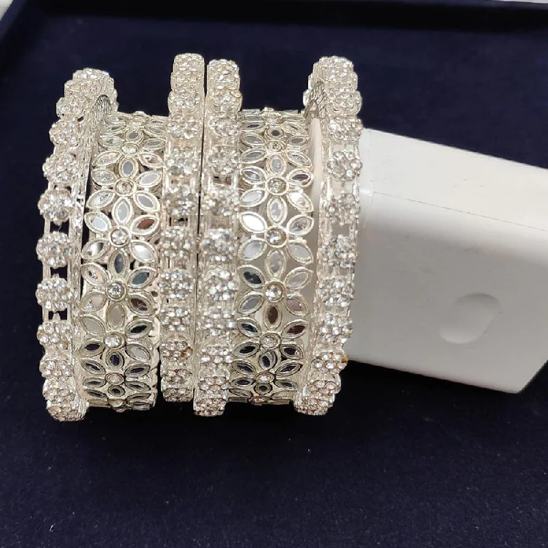 Get The Best Deals On Timeless Jewelry Pieces Pooja Bangles Silver Plated Austrian Stone And Mirror Bangles Set Get The Best Deals On Timeless Jewelry Pieces Pooja Bangles Silver Plated Austrian Stone And Mirror Bangles Set