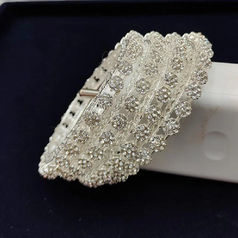 Exclusive Jewelry Sale – Limited-Time Discounts Pooja Bangles Silver Plated Austrian Stone Bangles Set Exclusive Jewelry Sale – Limited-Time Discounts Pooja Bangles Silver Plated Austrian Stone Bangles Set