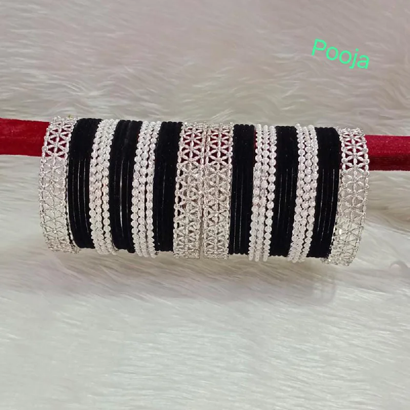 Huge Markdowns On Premium Jewelry Styles Pooja Bangles Silver Plated Velvet Bangles Set Huge Markdowns On Premium Jewelry Styles Pooja Bangles Silver Plated Velvet Bangles Set